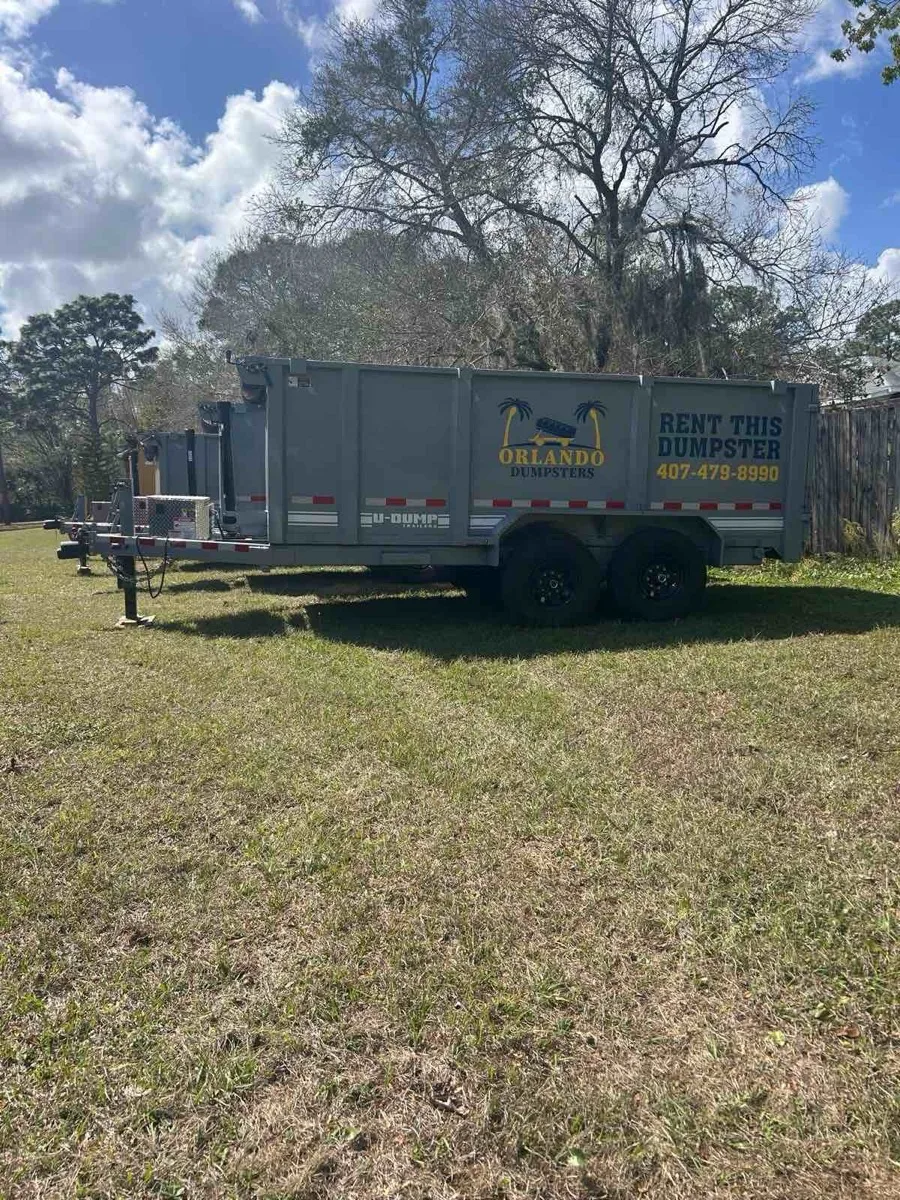 Orlando roll-off dumpster on a job site (gallery 1)